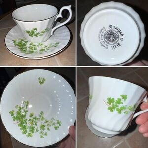 Hampshire Hall Shamrock Teacup+Saucer Set☘️